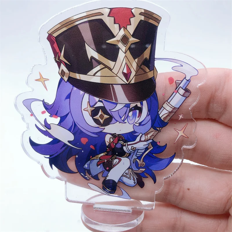 Anime Game Genshin Impact Gaming Xianyun Figure Stand Plate Keychain Cosplay Prop Accessories