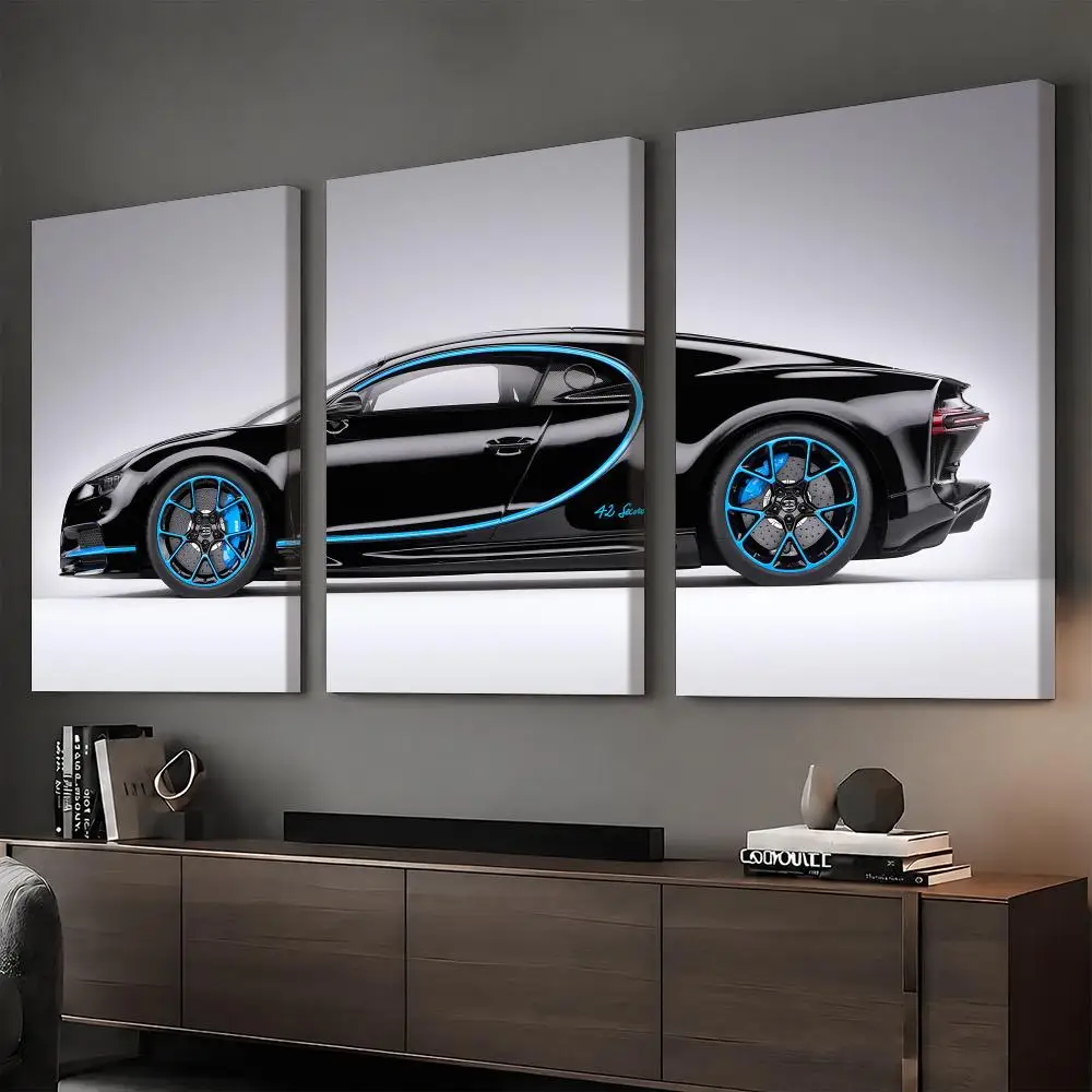 High Performance Supercar Framed Wall Painting Canvas Poster Ready to Hang Wall Art for Bedroom Living Room Home Decor Gift
