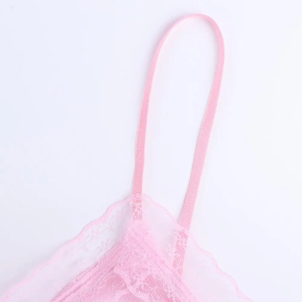 Sexy Spitzen-Camisole mit Schleifen, Patchwork-Seidenkleid, Damen-Nachthemden, Patchwork-Dessous, Nachtwäsche – Detail 9
