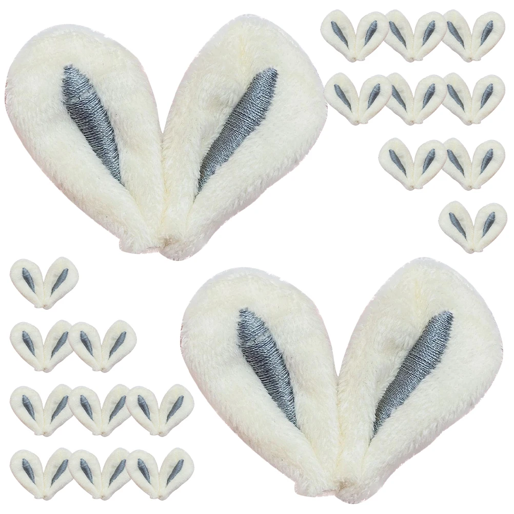 

20 Pcs Rabbit Ears Headwear Accessories DIY Hair Charm Creative Decor Clip Girl Bunny Ear Craft Material Yellow