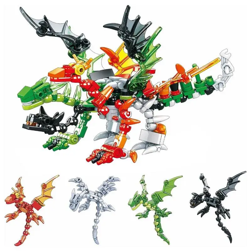 

Animal Building Blocks For Kids Animal Building Blocks Transform Toy Kit Small Dinosaur Toy Blocks For Creative Building Funny