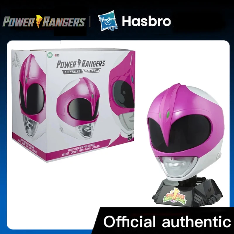 Hasbro Mighty Morphin Power Rangers Pink Ranger Helmet with Display Stand (Exclusive)1:1Cosplay Pink Ranger Helmet New in Stock