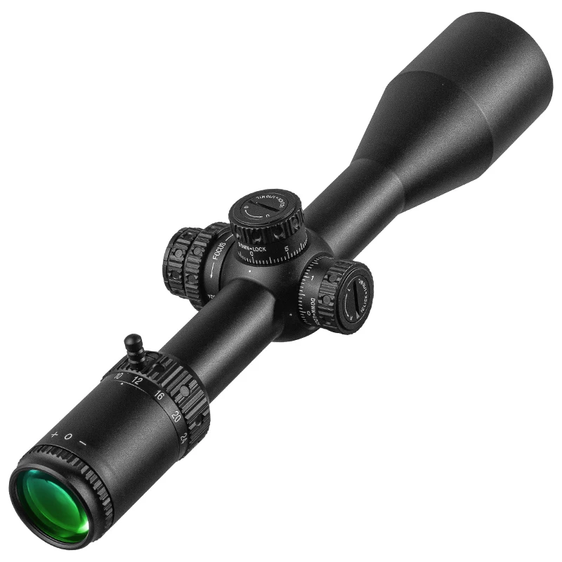 FIRE WOLF 4-24x50 FFP First Focal Plane Sights Tactical Riflescope With Illumination For Long Range Shooting Hunting Fit .338