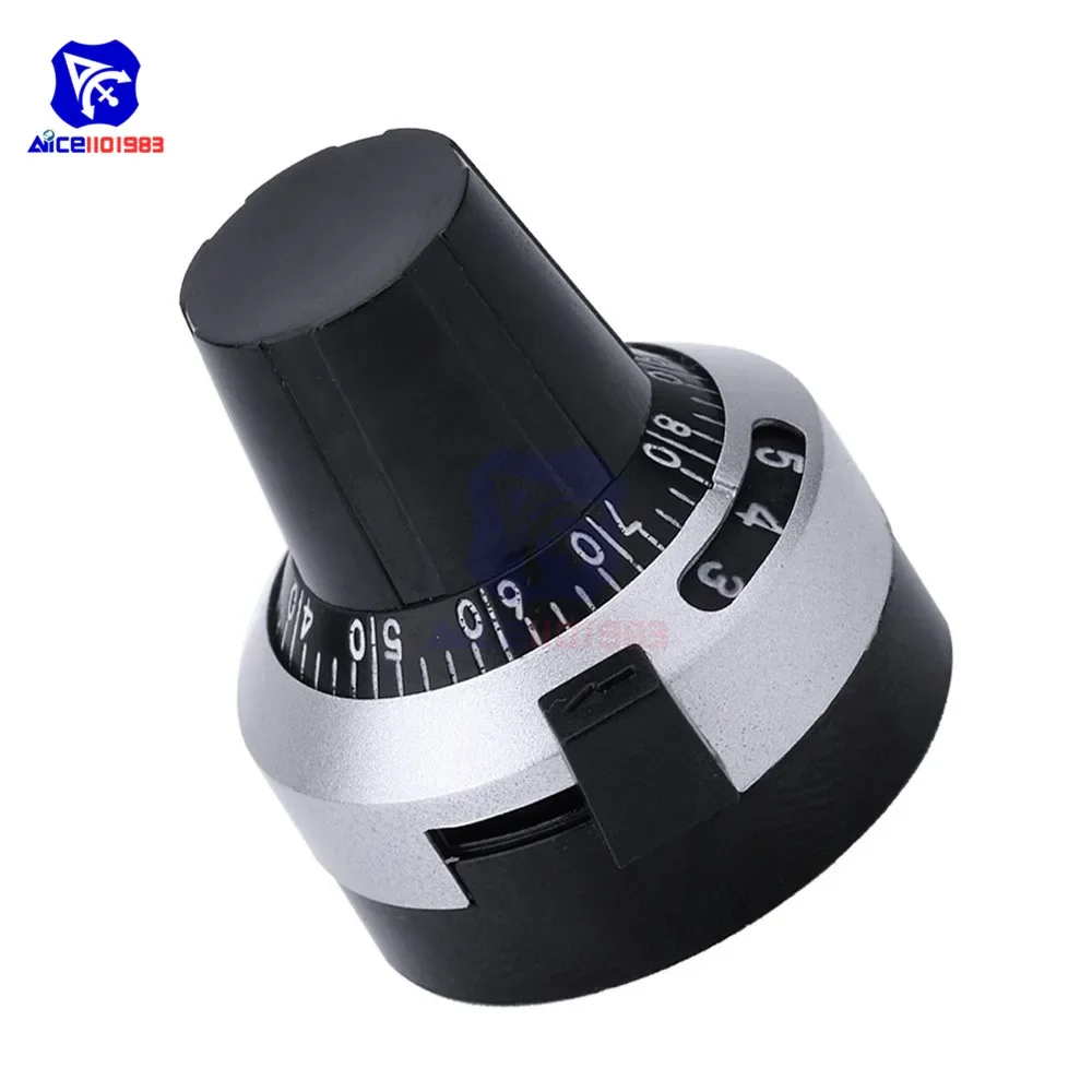 

Potentiometer Knob Lockable Precision Dial Knob 10 Turns Adjustable 4mm 6mm 6.35mm Dia. Rotary Potentiometer Cap WXD3-13 3590S