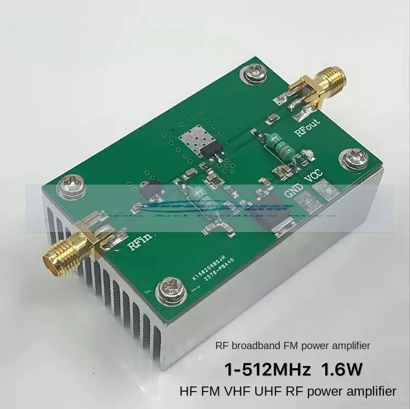 RF, Wideband, FM, Power Amplifier 1-512MHz 1.6W HF FM VHF UHF