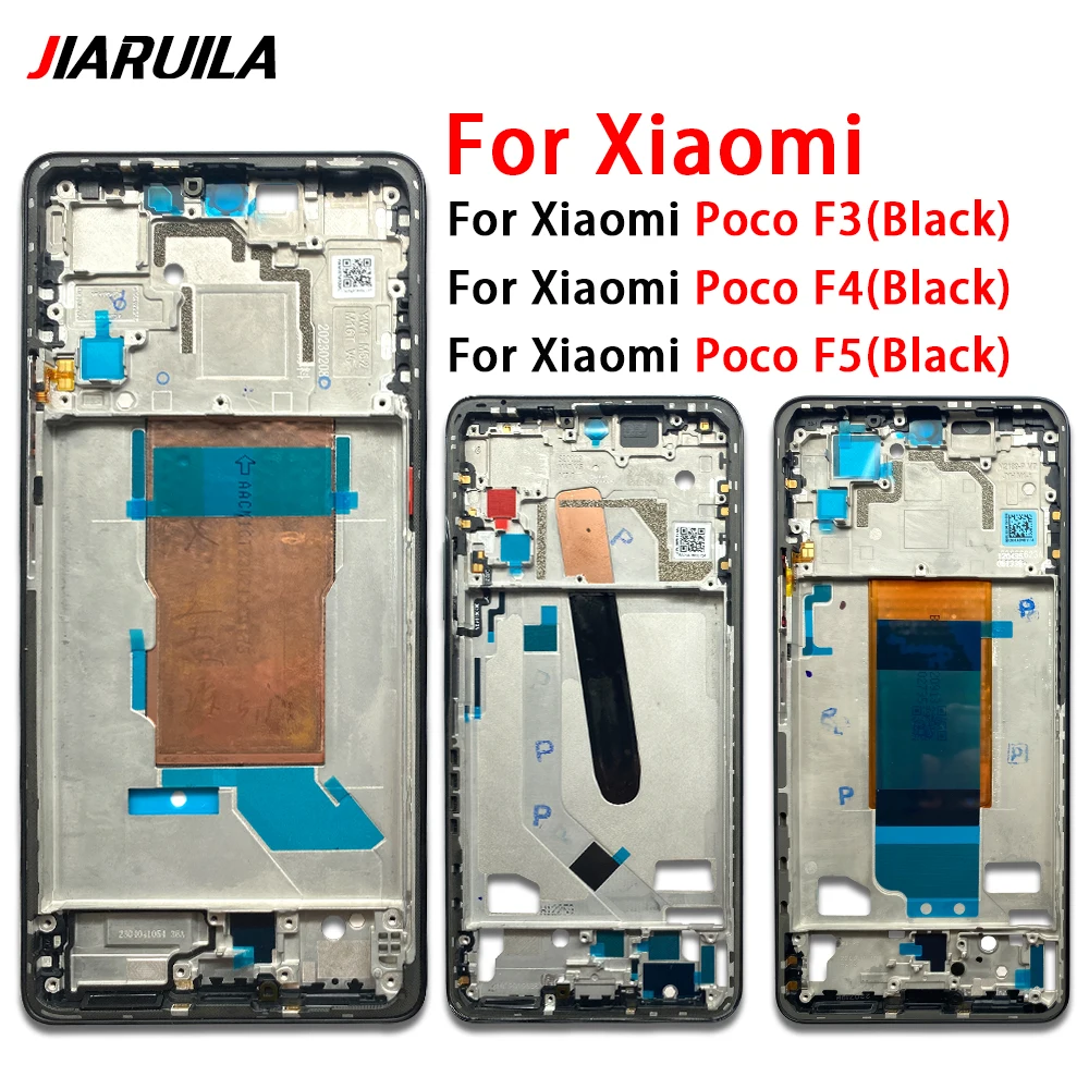 For Xiaomi Poco F3 F4 F5 Pro Front Housing Bezel Frame Housing Chassis Plate LCD Display Bezel Faceplate