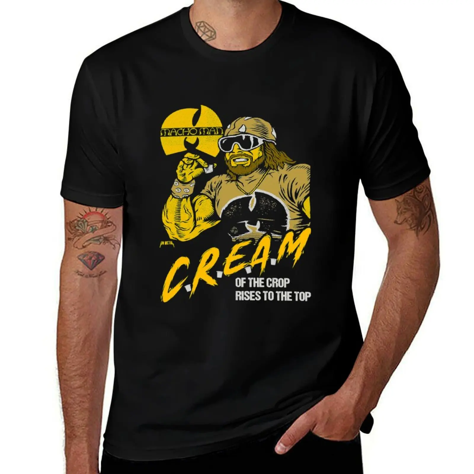 t C.R.E.A.M رجل g الرجال قمصان رجل t القطن مفتول العضلات قميص القطن تي شيرت العلامة التجارية الرجال ل تي شيرت 100% الفاخرة تي شيرت