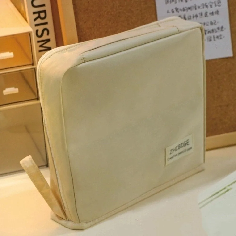 Large Capacity Folding Pencil Case Cosmetics Storage Multilayer Pen Storage Bag Aesthetic Portable Stationary Holder Office Use