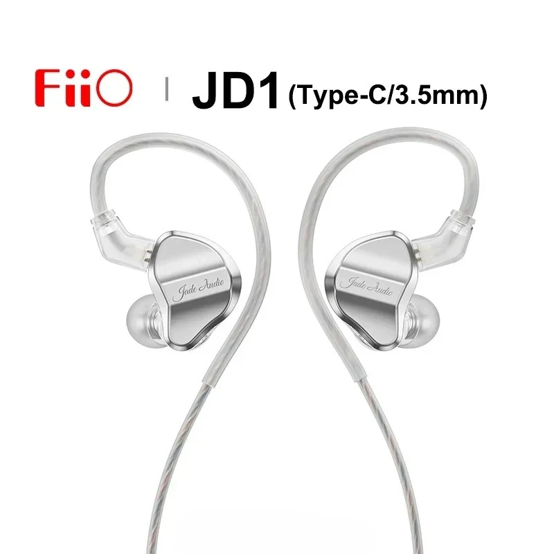 FiiO JD1 auricular intrauditivo controlador dinámico de alto rendimiento Monitor intrauditivo IEM HIFI auriculares estéreo de graves TYPE-C de 3,5 MM con micrófono