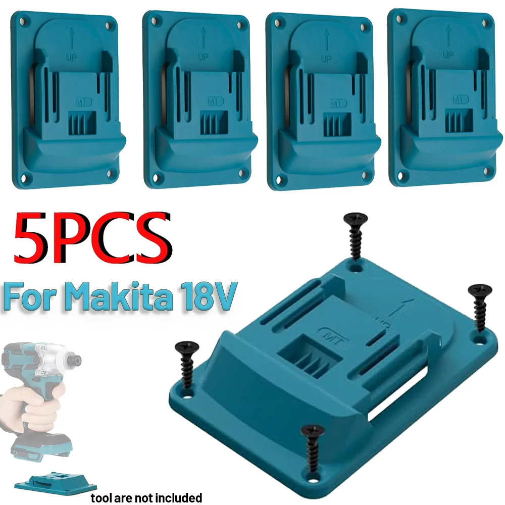 

Набор из 5 настенных держателей для электроинструментов Makita: крепление для аккумуляторов, новейший держатель для дрелей, подставка с отсеками