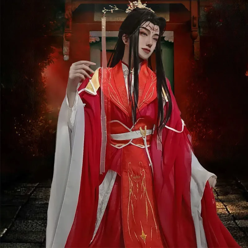 Chinese TV Series 2Ha Immortality Cosplay Costume Chuwanning moran ranwan red Wedding  Cos Dress Ancient Hanfu Full Set