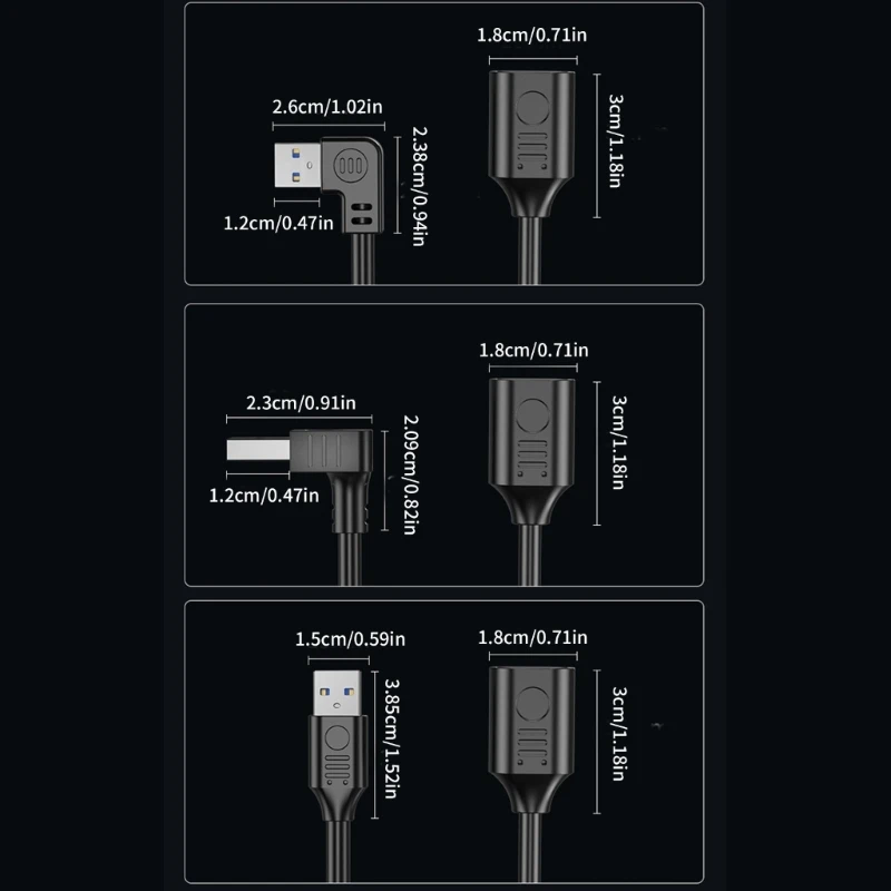 USB Extension Cable USB Extension Cable USB Male to Female Extender Support 5Gbps High Speed Data Transfer for Mouse