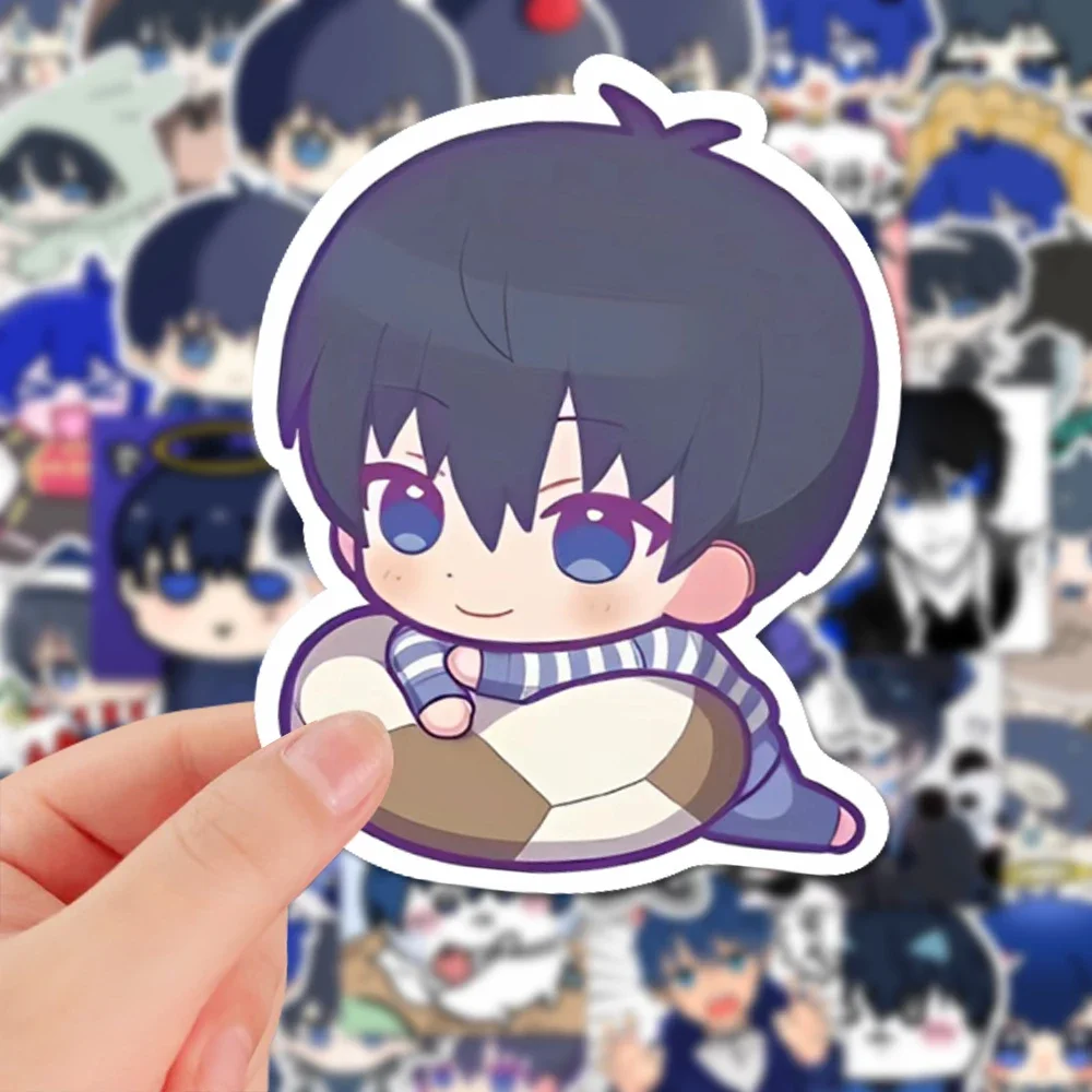 

52pcs Anime BLUE LOCK Isagi Yoichi Q-version Cute Decals Waterproof Cup Sticker Decorate Tags Phone Cell Tablet Paster Stickers