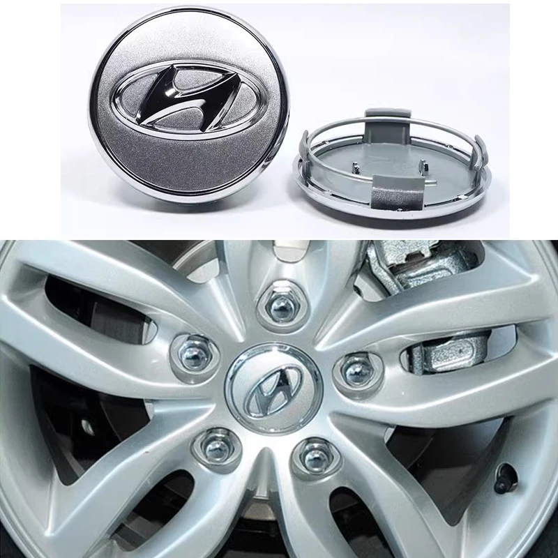 4PC 60mm 65mm Car Wheel Center Cap Hub Covers Badge For Hyundai I10 I20 I30 I40 IX20 IX35 Tucson Solaris Accent Auto Accessories