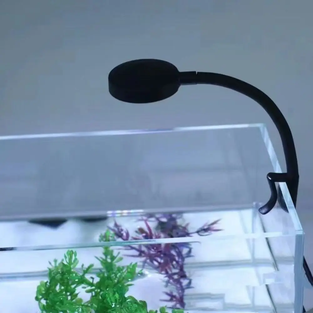 ضوء أبيض LED لخزان الأسماك، قابل للدوران، سهل التركيب، أضواء كاشفة لخزان العشب المائي، توفير الطاقة المرنة