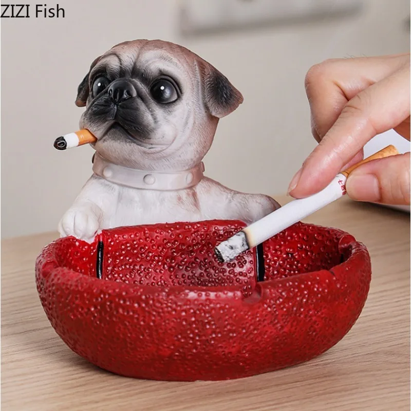 Creative Resin Ashtrays Basketball Dog Ashtray Ash Tray Ash Storage Box Soot Organizers Smoking Accessories Decoration Ornaments