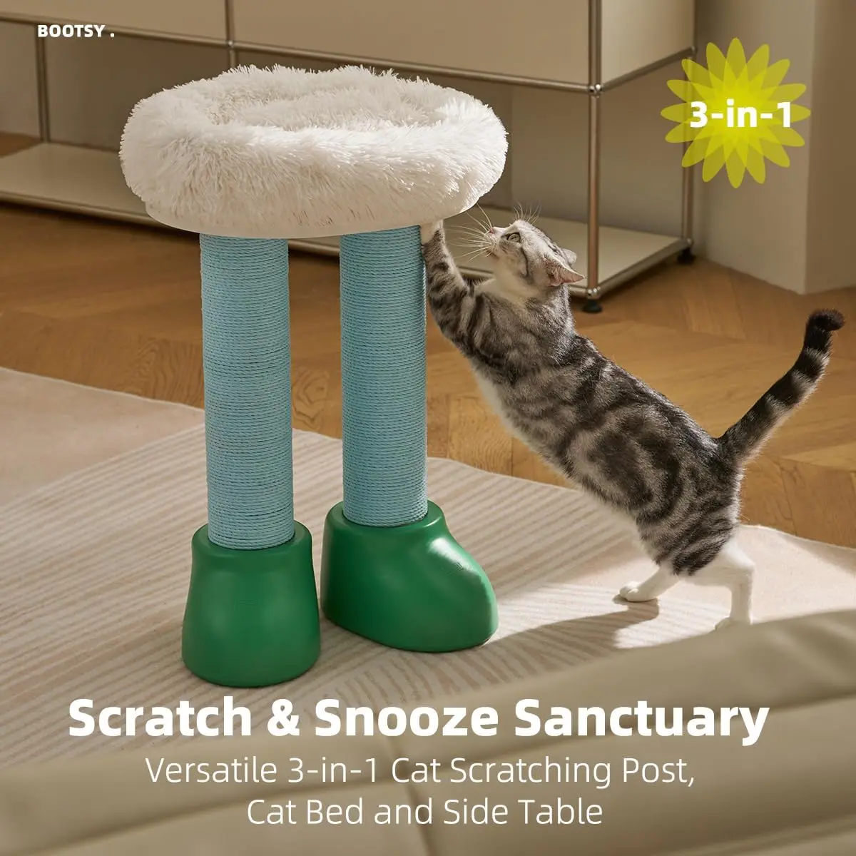 

Cat Tower Cat Scratching Post With Bed Small Cat Tree For Indoor Cat Natural Cat Scratcher With Soft Plush Cushion Pet Supplies