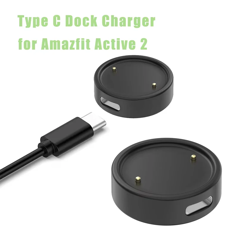 Base de Carregamento Magnética Tipo C: Acessório de Substituição para Smartwatch Amazfit Active 2 e Amazfit Bip 6
