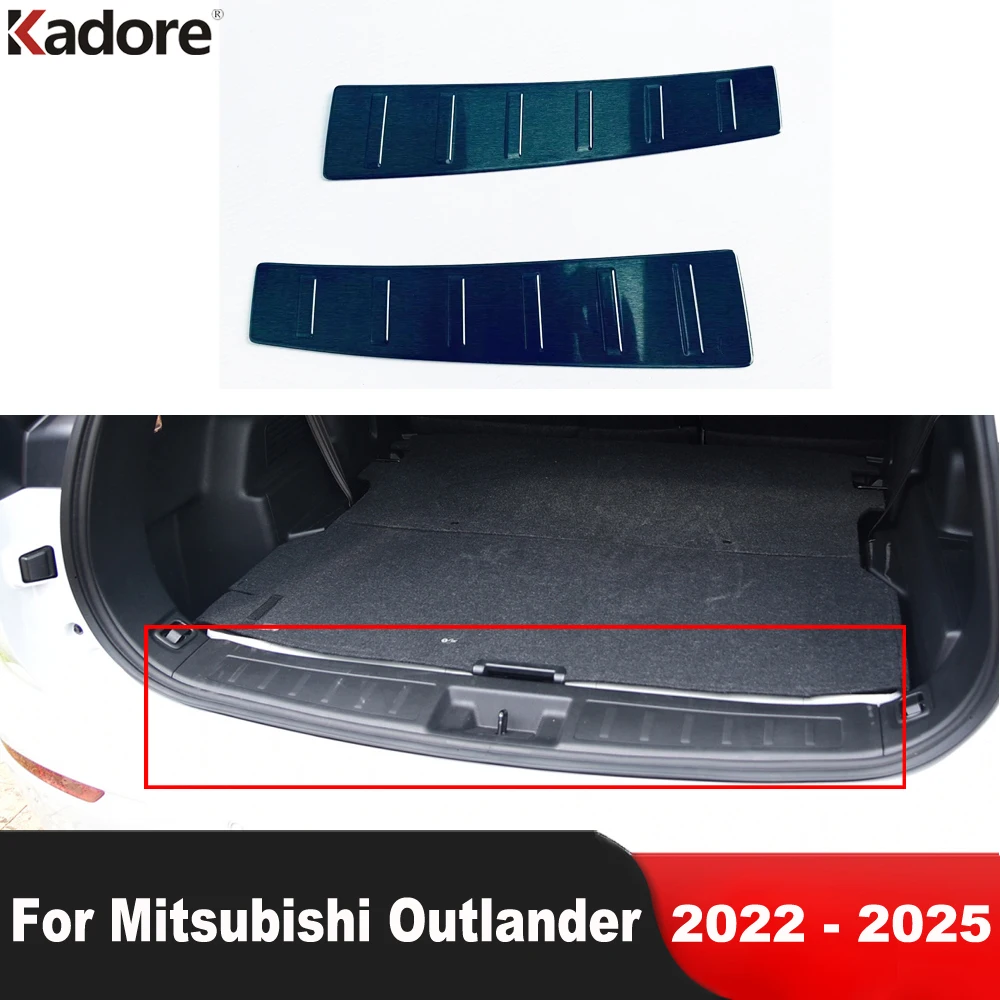 

Аксессуары для Mitsubishi Outlander 2022, 2023, 2024, 2025, стальная накладка на задний бампер автомобиля, накладка на заднюю дверь, защитная Накладка на порог