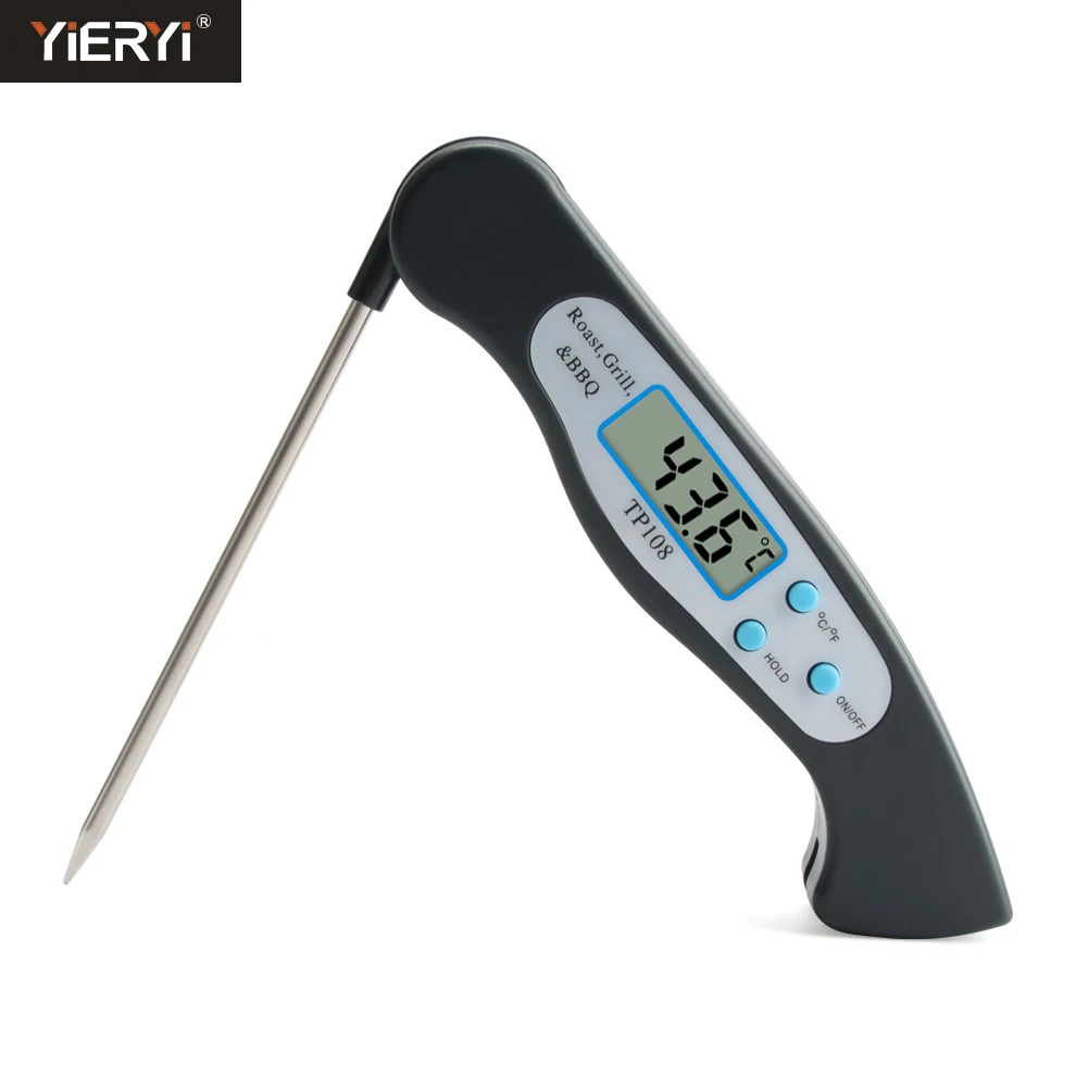 Digital Food Thermometer -50℃-300℃ BBQ Meat Cooking Kitchen Temperature Meter Folding Stainless Sensor for Milk Oil Roast Baking