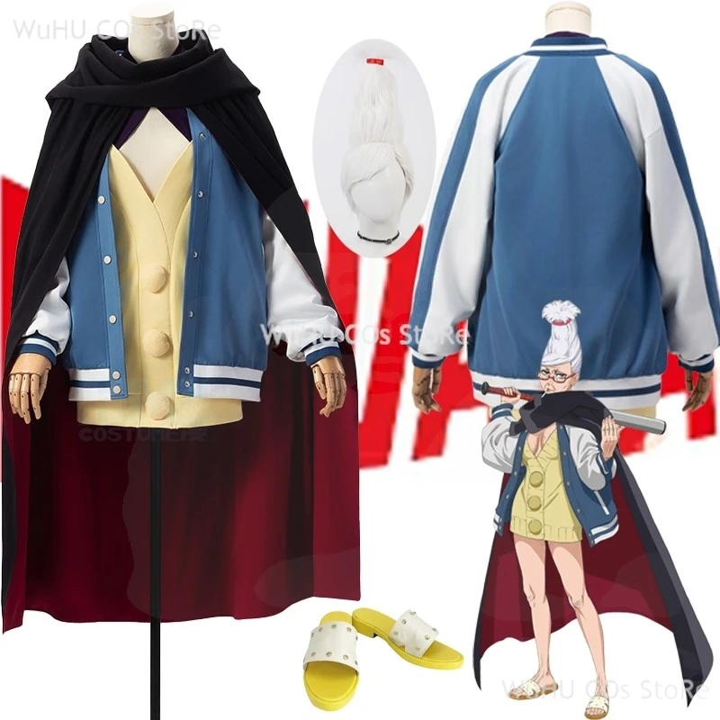 Anime Dandadan Cosplay Seiko Ayase Cosplay Costume Cape Coat Seiko Ayase Wig Shoes Prop Halloween Party For Women Prop Accessory