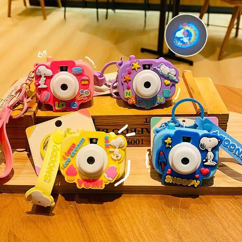 

2025 New Snoopy Cartoon Projection Series Keychain Kawaii Backpack Pendant Creative Car Keychain Couple Festival Gift