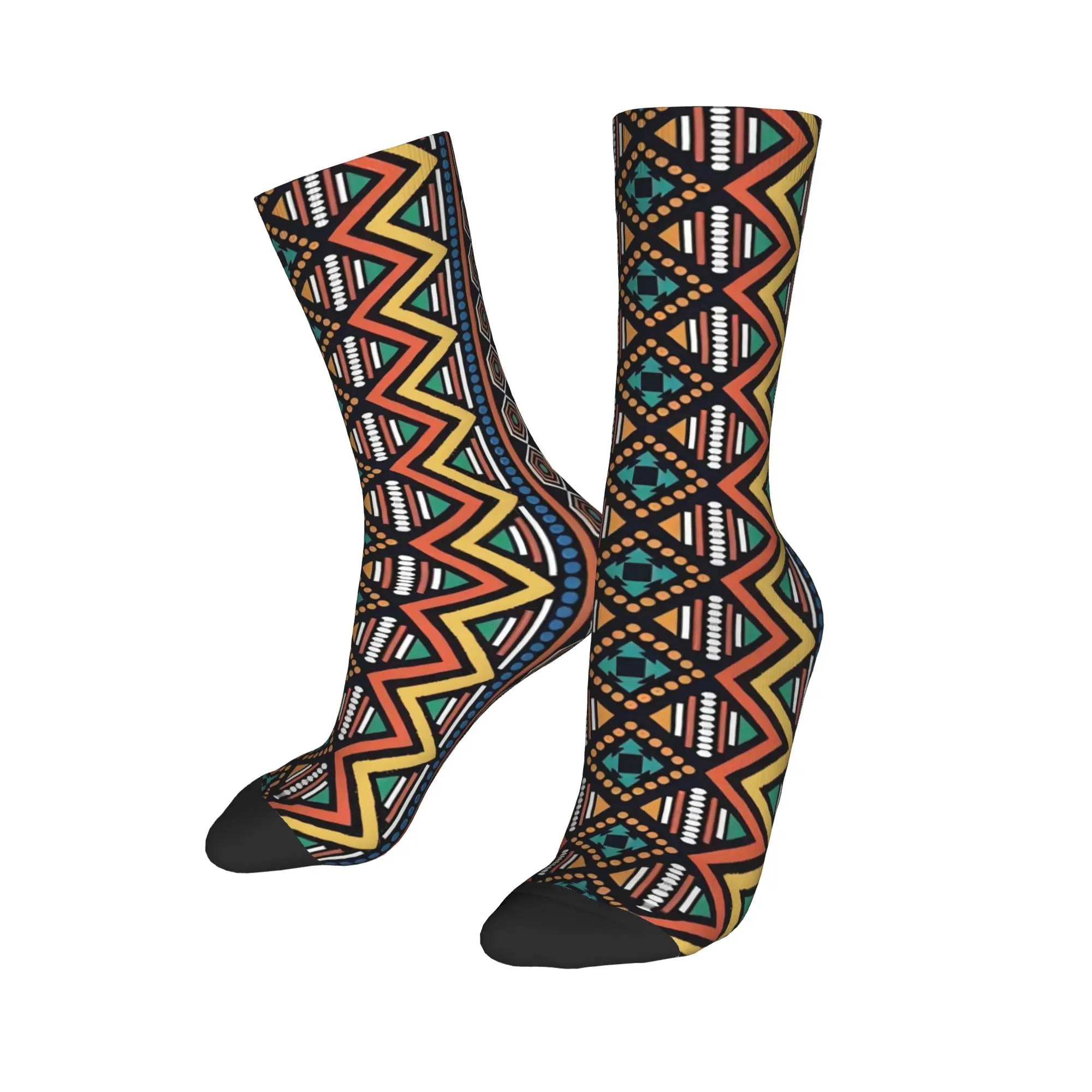 

Custom Cute Ankara Batik Sarawak Socks Women Men Warm 3D Print African Ethnic pattern Basketball Sports Socks