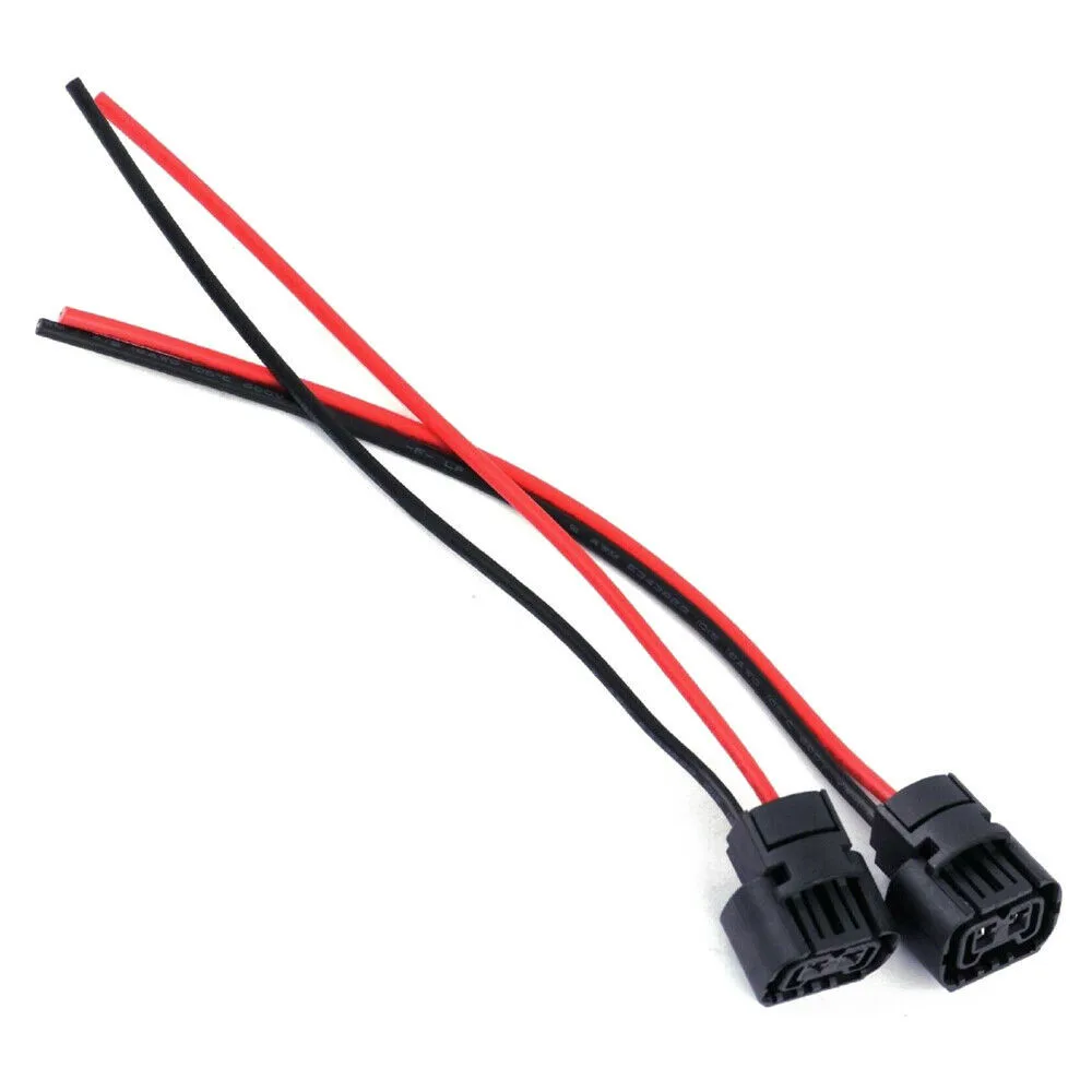 2pcs Car Lamp Holder 80 Degrees Celsius Wire Pigtail Female PS24W 5202 H16 Two Harness Fog Light Bulb Connector Plugs