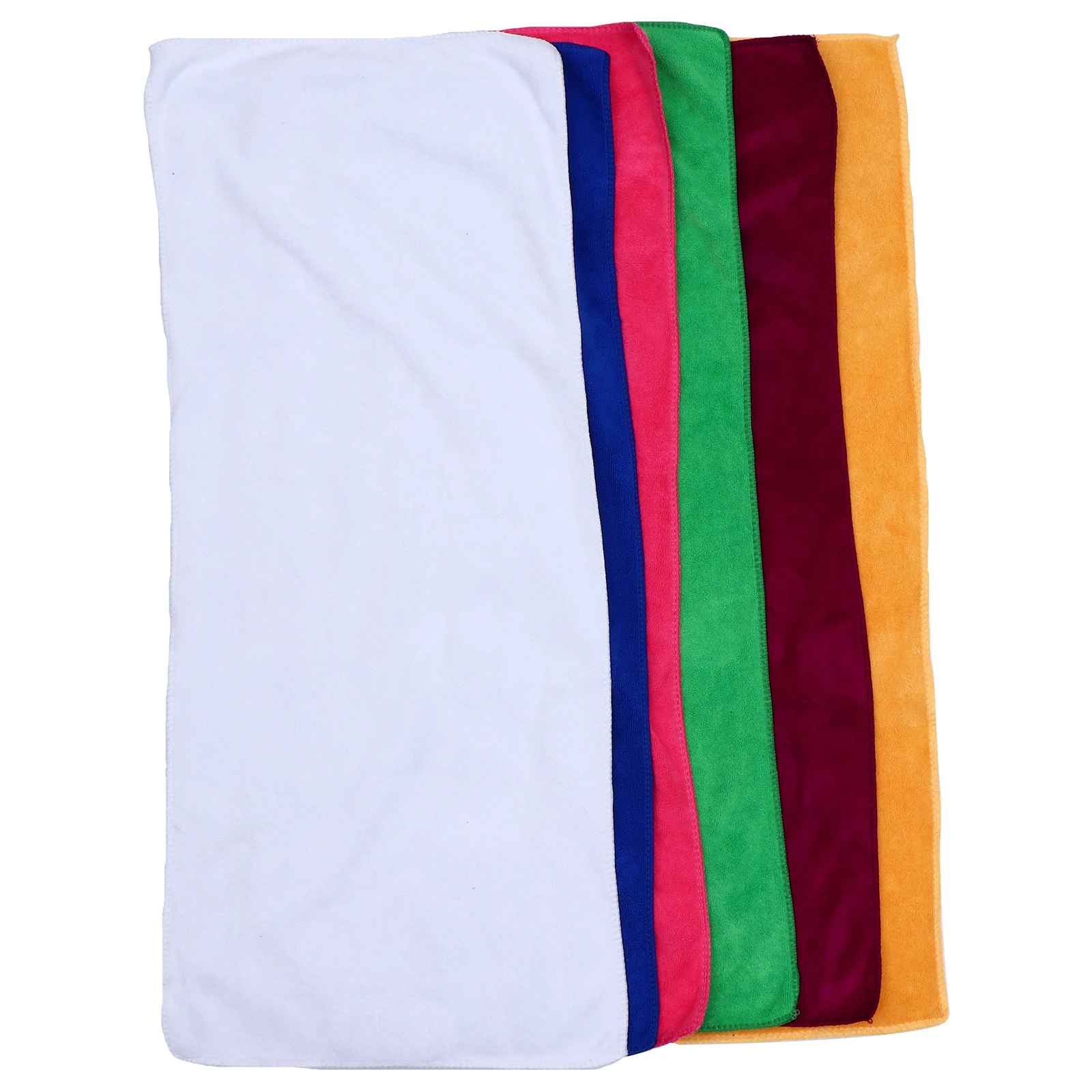 

6Pcs Absorbent Towels Thickened Car Wash Salon Cleaning Cloth 80Polyester Fiber Durable No Fading Long Use Home