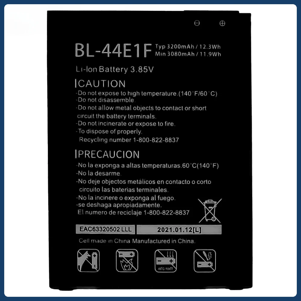 New 3200 mAh BL44E1F Battery for LG V20 Replacement Mobile Phone H915 H910 H990 Big Capacity USB-C Cable