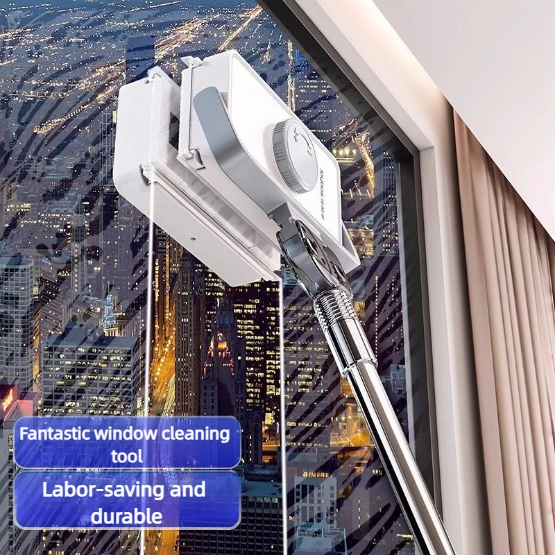 Window Cleaner JOYBOS Unlimited Adjustable Magnetic Glass Professional Double With Telescopic Rod Window For Home Cleaning Brush