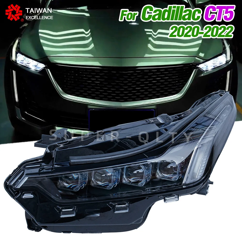 

Headlights For Cadillac CT5 2020-2022 LED DRL Dynamic Turn Signal High Beam Projector Lens Modified Front Lamp