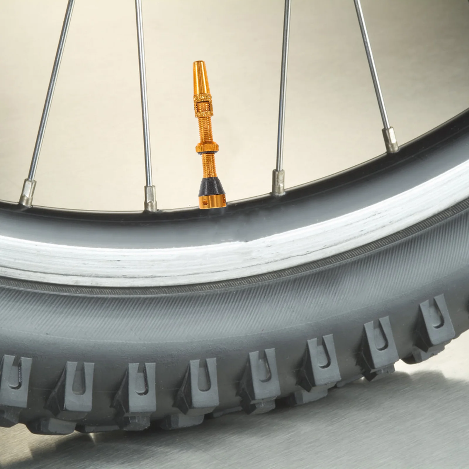 

4Pcs Valve Stem for Tubeless Bikes Vacuum Valve Design Secure Seal Tire Inflation Repair Kit Bike Tire Cap