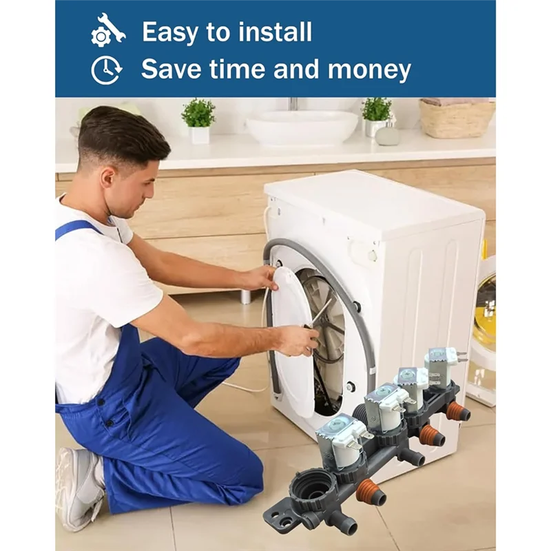 【Популярный】AJU75152602 Впускной клапан воды для шайбы заменяет 5221EA1008S 4873914 AP6335382 PS12580369 EAP12580369 DC12V