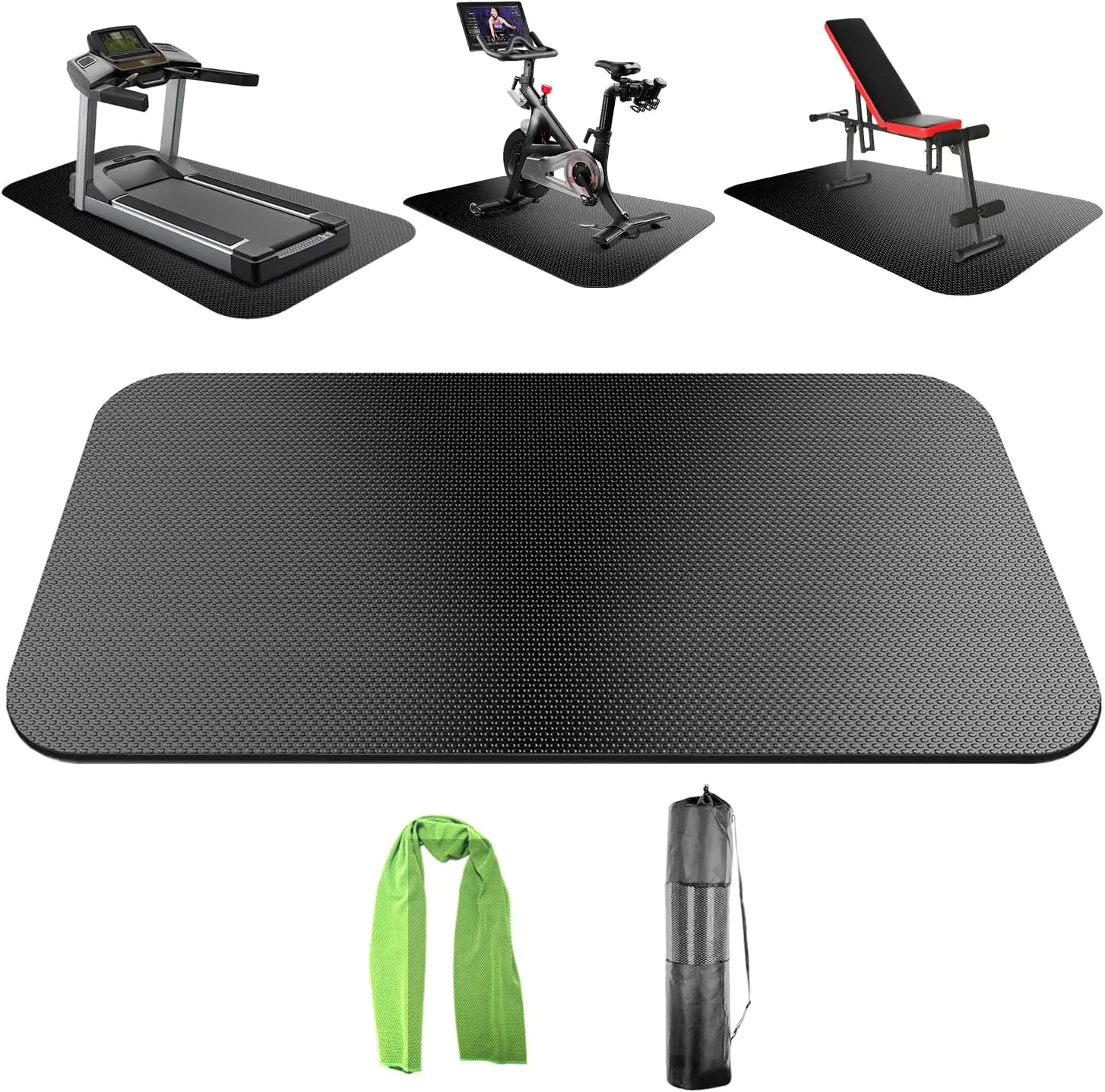 Bike Mat, Treadmill Mat for Indoor Fitness Equipment, Hardwood Floor Protector