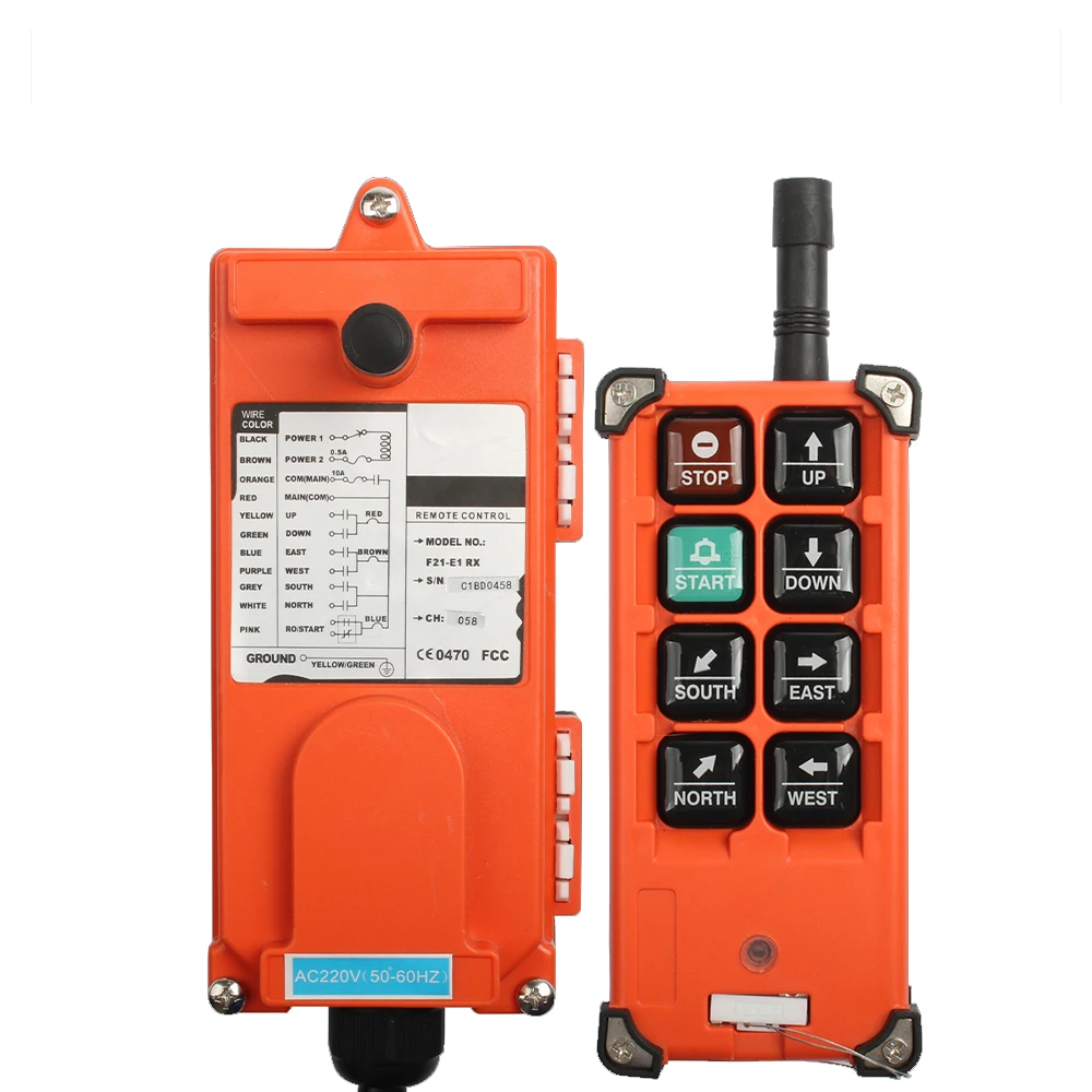 Industrial crane radio remote controller Wireless switches Hoist Crane Control Lift Crane for crane F21-E1B 220V 380V 12V24V220V