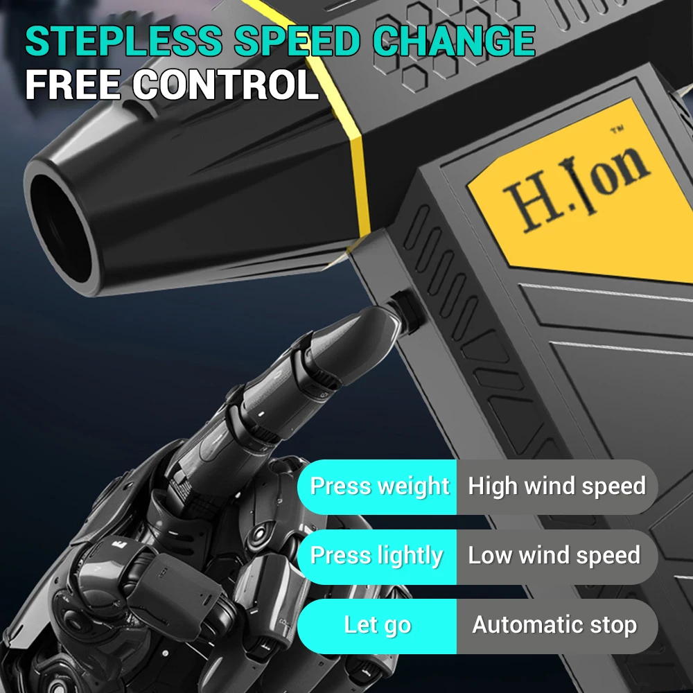 250000 RPM 8000mAh Brushless Motor Electric Turbo Jet Fan High-Speed Turbo Violent Fan USB Rechargeable Powerful Dust Blower