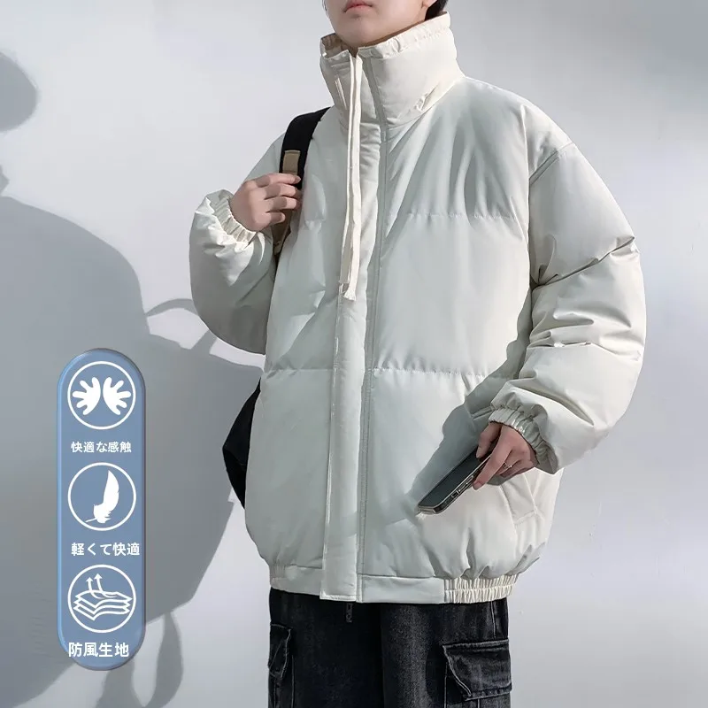 

Мужская утепленная хлопковая куртка на флисовой подкладке, модная зимняя верхняя одежда, повседневная, свободного кроя, с длинными рукавами, на молнии, цветная