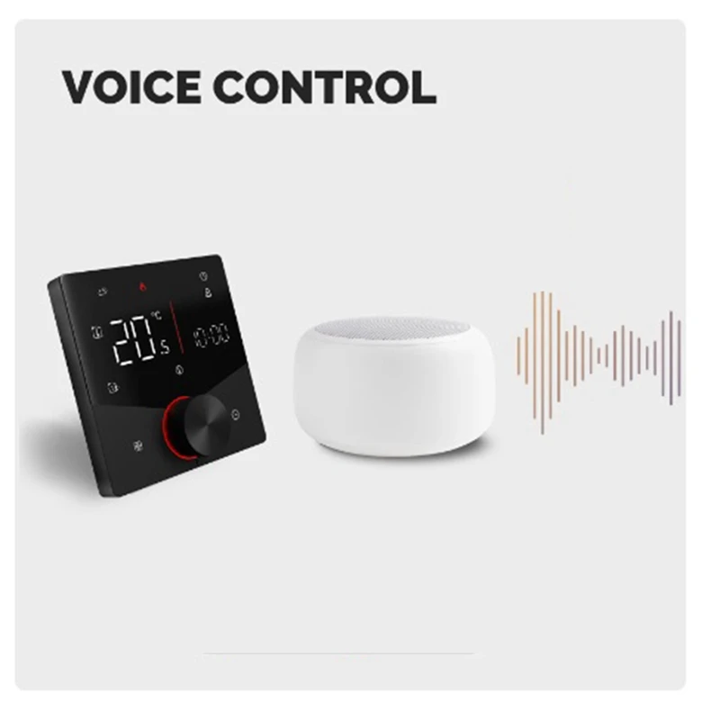 Wifi Smart Heating Knob Thermostat LCD Display Touch Screen Temperature Controller (Water Heating White) Durable Easy To Use