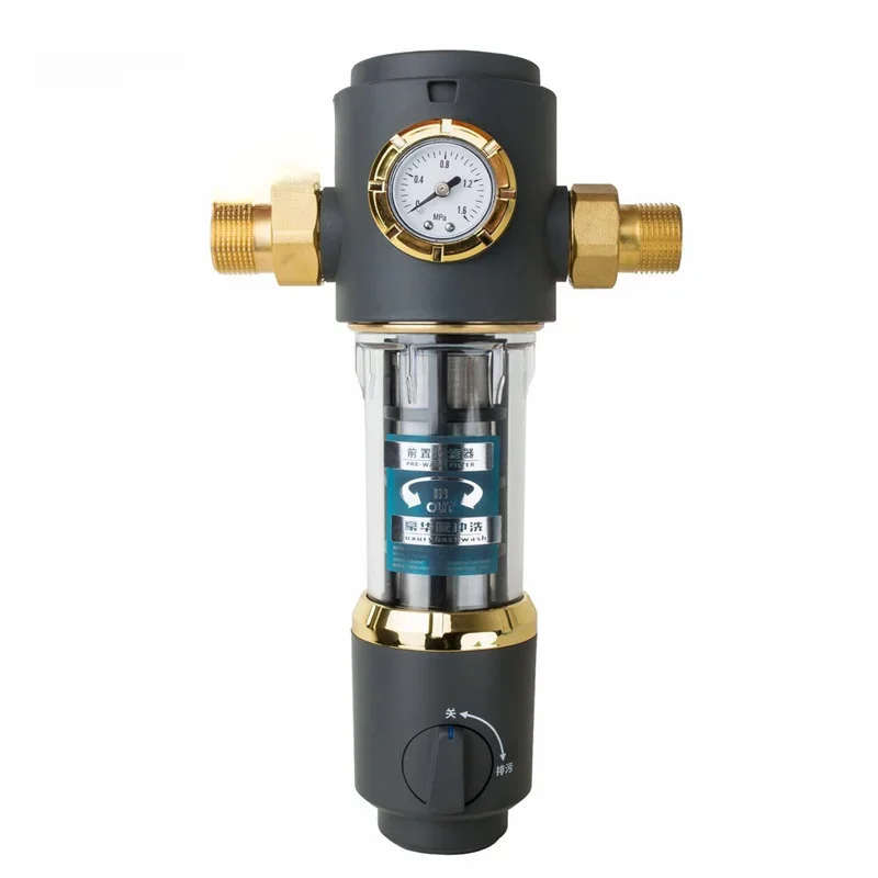 Double table automatic rotary scraping filter backwashing central water purification pure copper water purifier