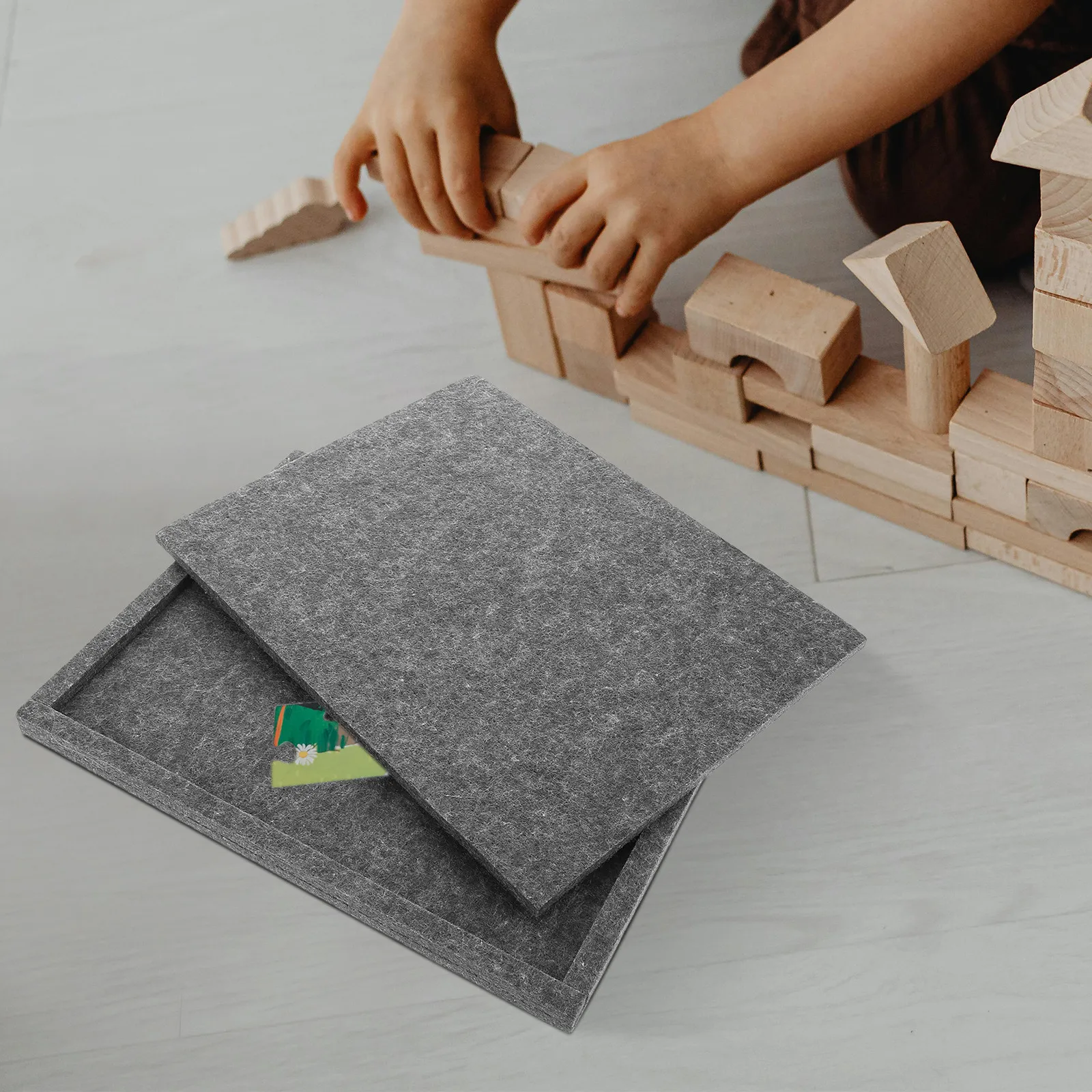 

6Pcs Stackable Puzzle Sorter Tray Felt Partition Design Puzzle Piece Organizer for Jigsaw Puzzles Storage Sorting Tray Compact