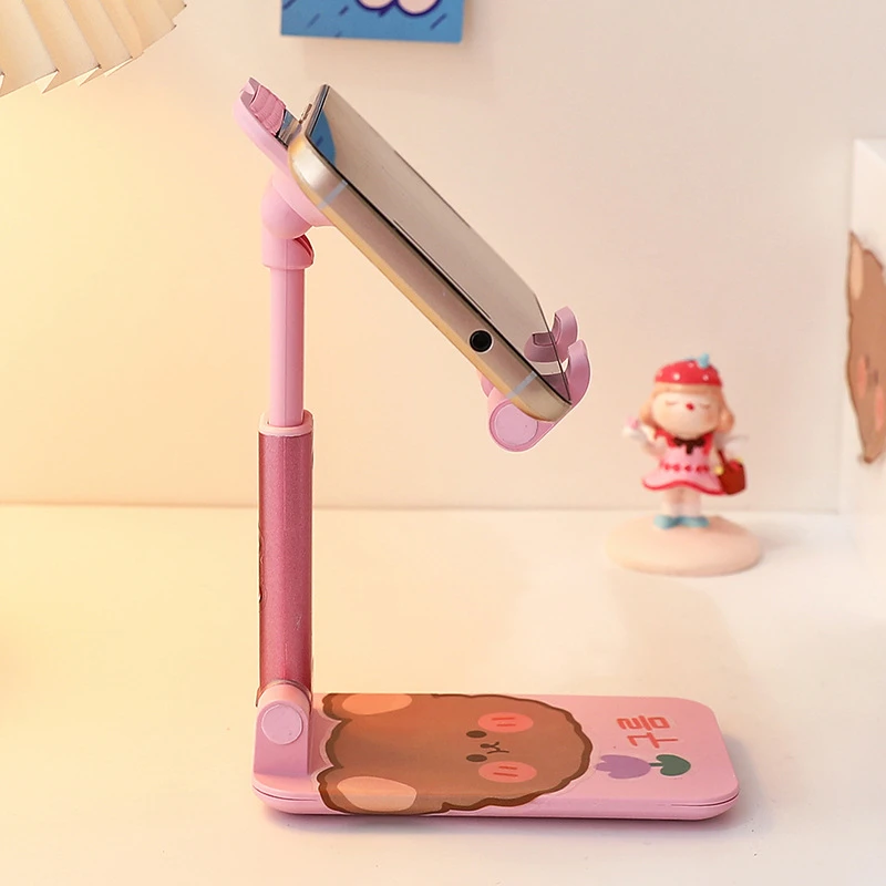 

Цельный универсальный INS повседневный держатель для телефона для школьниц Kawaii однотонный модный настольный держатель для телефона для женщин