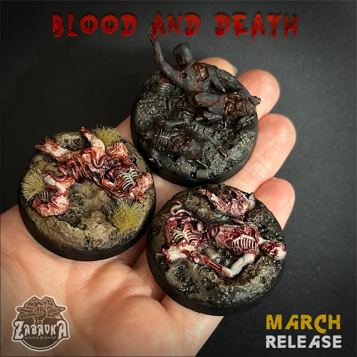 Miniature Landform Bloody Death Hell Base Patch DND Board Game Chess DIY Universal Platform Model