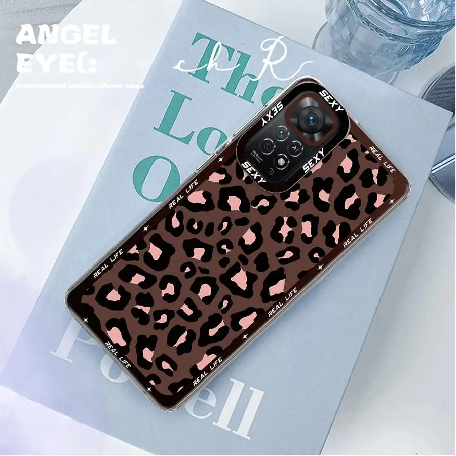 Leopard Print Case for Samsung Galaxy A52 A72 A31 A50 A51 A71 4G A21s A12 A52s A22 A32 5G Transparent Cover Capa