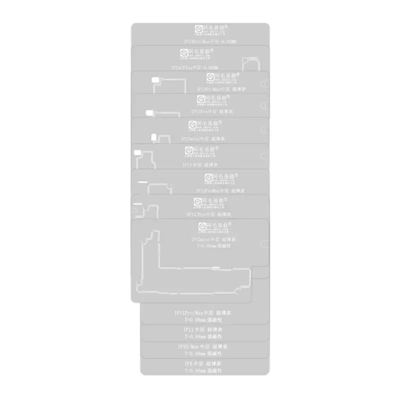 AMAOE IPX-15 24IN 1 Middle Layer Reballing Stencil Station Kits for IPhone X XS XSMAX 11 12 13 14 15Series Pro/Max Mini Fixture