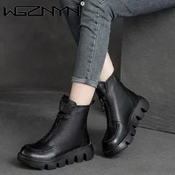 Botas Mujer Invierno 2023 Thick Bottom Side Warm Comfortable Women Snow Boots Winter Fashion Boots For Women’s Platform Boots