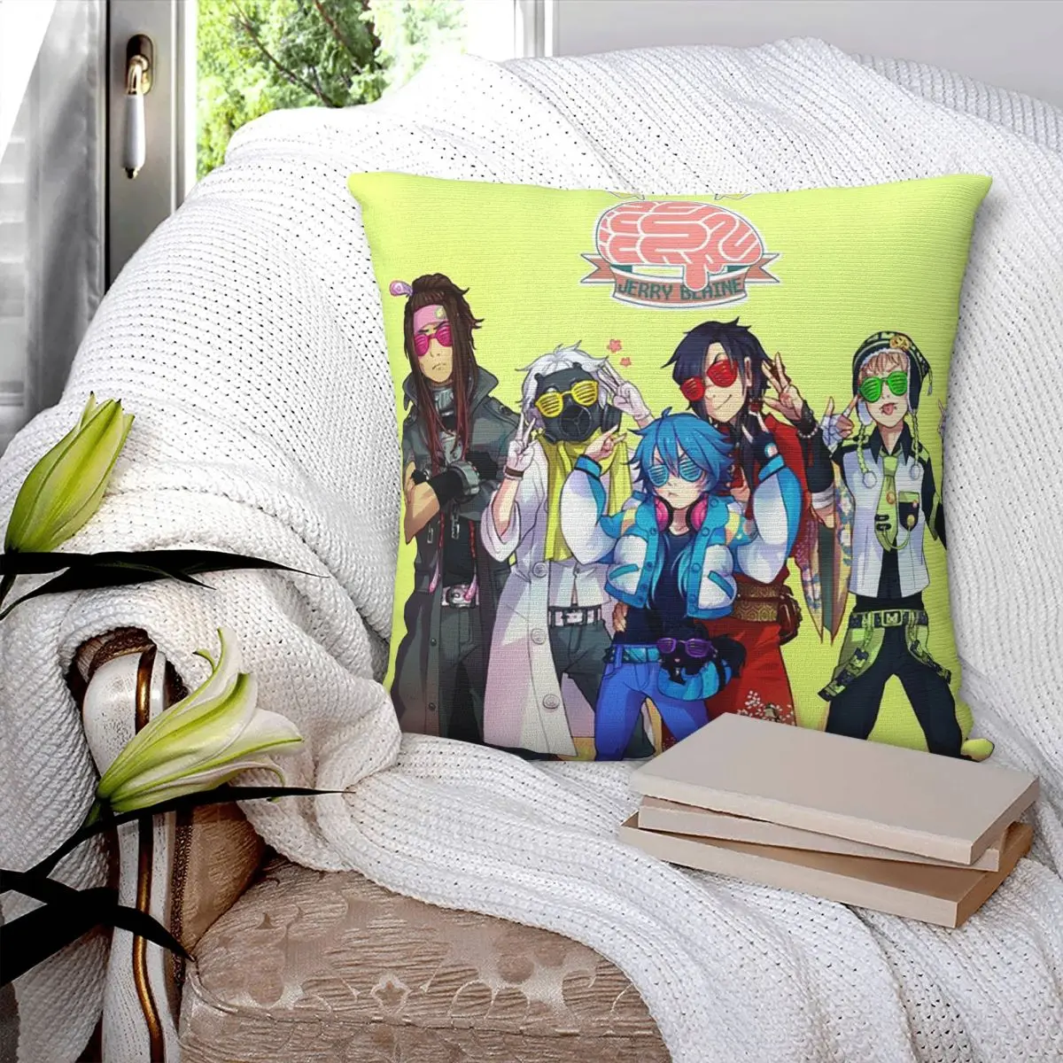 Dramatical Murder Anime Square Pillowcase Cushion Cover Pillow Case Throw Pillow Cover for Home Sofa Living Room