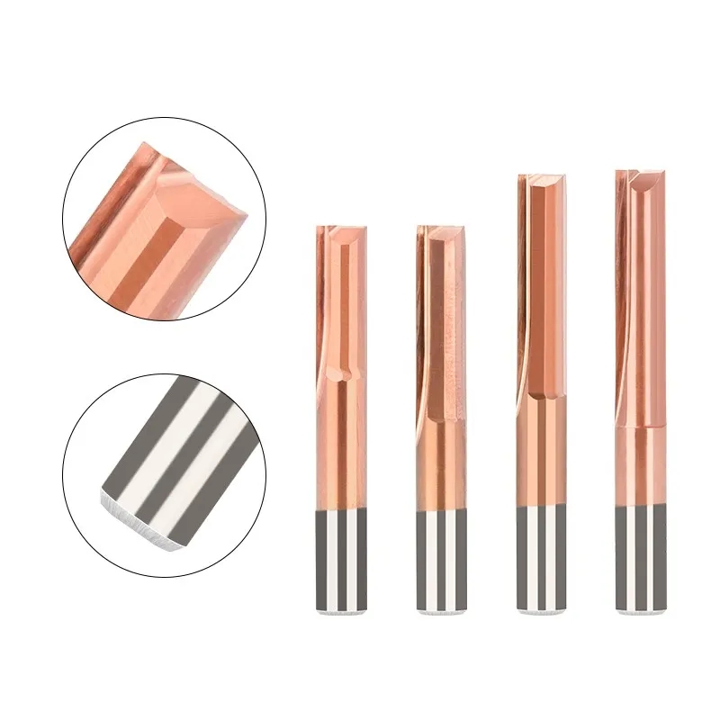 Imagem -03 - Xcan Fresa Reta 3.17512 mm Flauta Fresa Tcn Revestido de Carboneto Fresa Cnc Máquina Roteador Bit Ferramenta de Fresagem