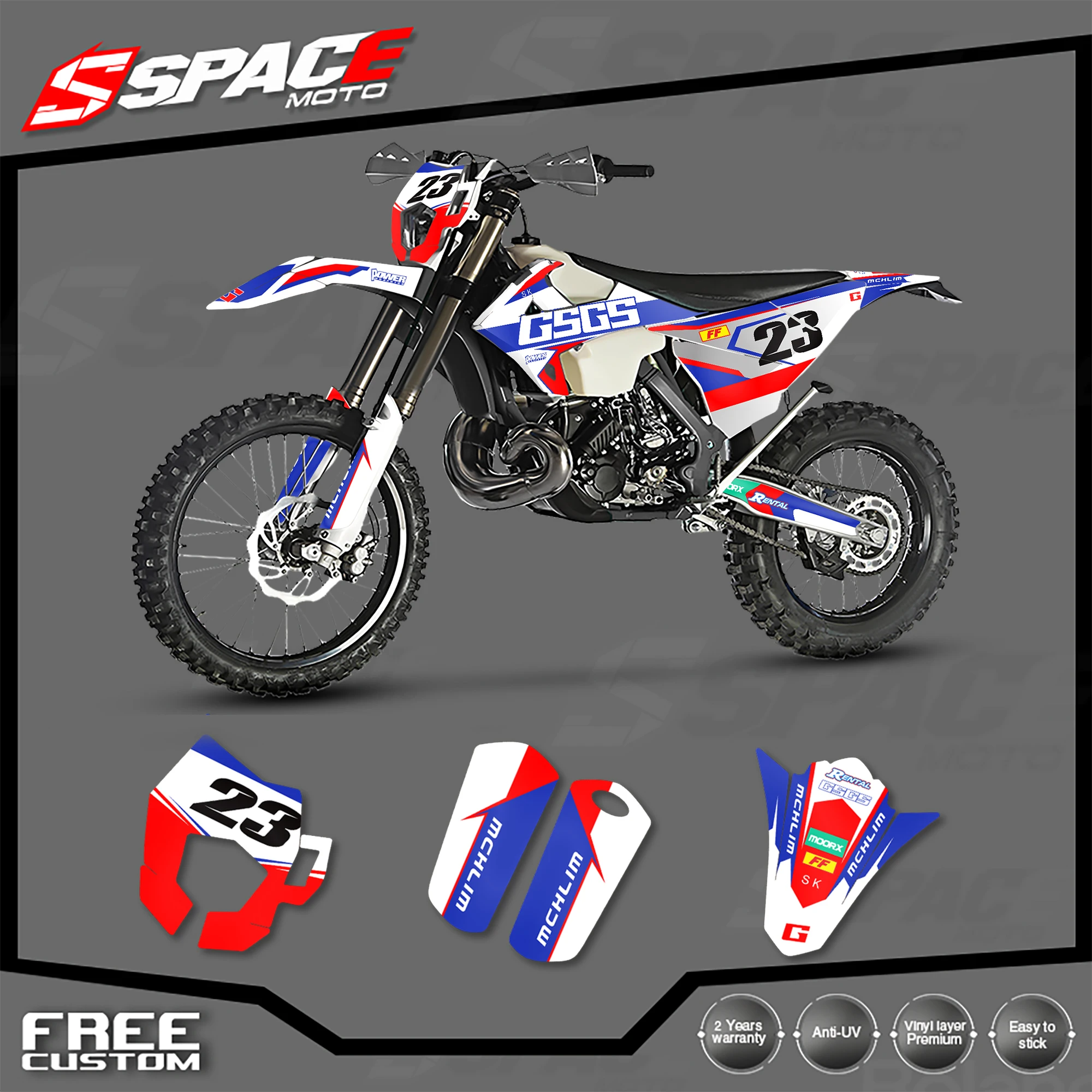 

SPACE Custom Motorcycle Graphics Background Decal for GASGAS 2018 2019 2020 EC Decals Stickers Kits 001