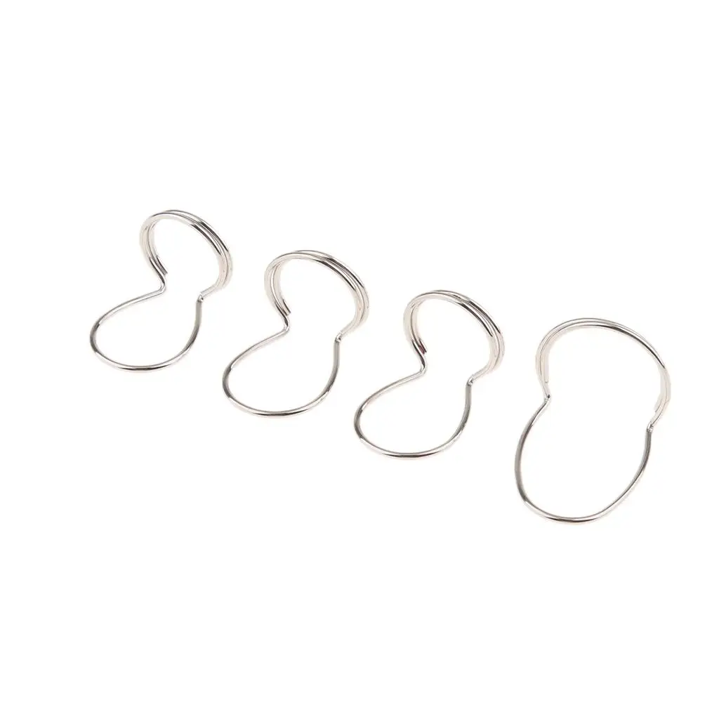 يختار أصابع الجيتار 3 أصابع + 1 مجموعة اختيار الإبهام لباس الجيتار باللون الفضي